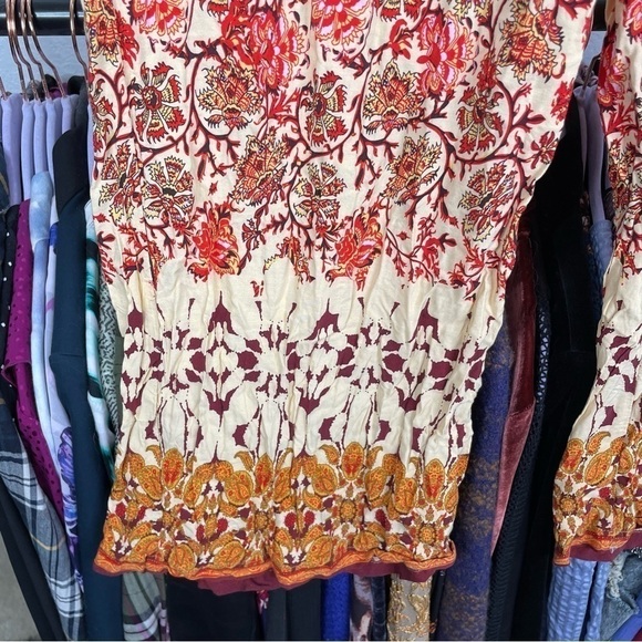 JOIE Floral Scroll Print Wide Leg Pants - Picture 4 of 7